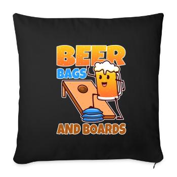 Cornhole - Beer Bags and Boards - Sofa pillowcase 17,3'' x 17,3'' (45 x 45 cm) - black - Front