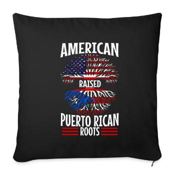 American raised with puerto rican roots - Sofakissenbezug 45 x 45 cm - Schwarz - Vorne