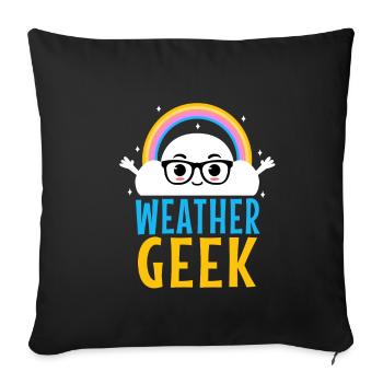 Weather Geek - Sofa pillowcase 17,3'' x 17,3'' (45 x 45 cm) - black - Front