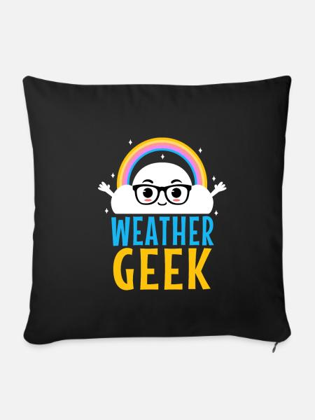 Weather Geek - Sofakissenbezug 45 x 45 cm - Schwarz