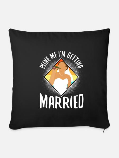 I am getting married - Sofakissenbezug 45 x 45 cm - Schwarz