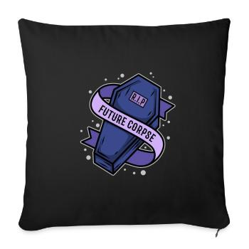 Futur cadavre - Housse de coussin décorative 45 x 45 cm - noir - Devant