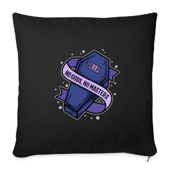 No Gods No Masters - Sofa pillowcase 17,3'' x 17,3'' (45 x 45 cm) - black - Front