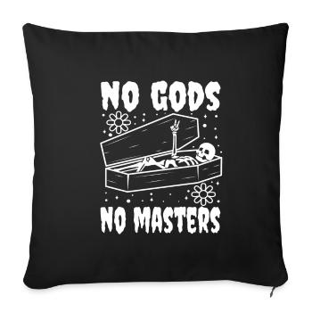 No Gods No Masters - Sofa pillowcase 17,3'' x 17,3'' (45 x 45 cm) - black - Front