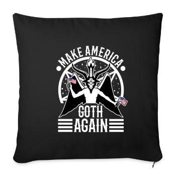Make america goth again - Sofa pillowcase 17,3'' x 17,3'' (45 x 45 cm) - black - Front