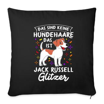 Das Sind Keine Hunde Haare Das Ist Jack Russell Gl - Sofakissenbezug 45 x 45 cm - Schwarz - Vorne