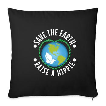 Un peu hippie Un petit capot - Housse de coussin décorative 45 x 45 cm - noir - Devant