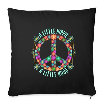 Un peu hippie Un petit capot - Housse de coussin décorative 45 x 45 cm - noir - Devant