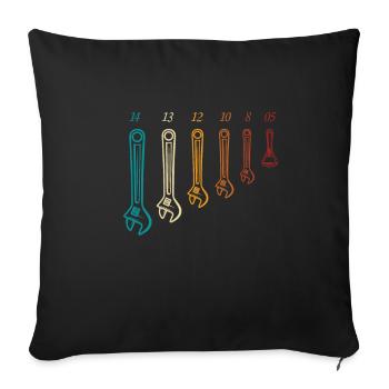 Mécanicien artisan de bière cadeau bricolage - Housse de coussin décorative 45 x 45 cm - noir - Devant