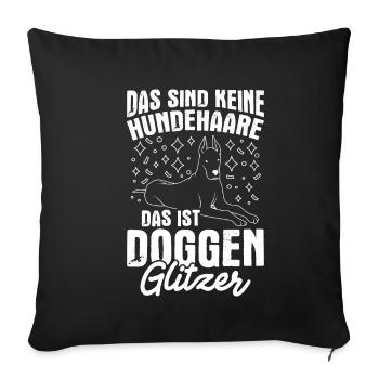 Grand Danois Chien Chien Propriétaire Chien Cadeau Hun - Housse de coussin décorative 45 x 45 cm - noir - Devant