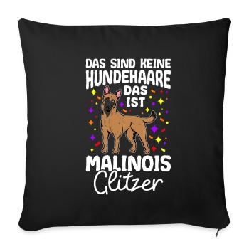 Malinois Dog Walk Dog Fan Dog Owner Dog Dog - Sofa pillowcase 17,3'' x 17,3'' (45 x 45 cm) - black - Front