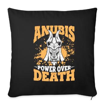 Le pouvoir d’Anubis sur la mort Dieu de la mort Histoire - Housse de coussin décorative 45 x 45 cm - noir - Devant
