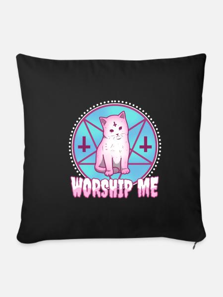 Worship me - Sofakissenbezug 45 x 45 cm - Schwarz