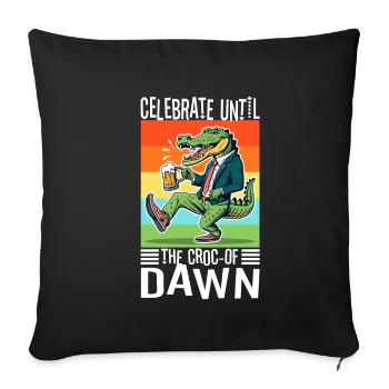 Faites la fête jusqu’à l’aube - Housse de coussin décorative 45 x 45 cm - noir - Devant