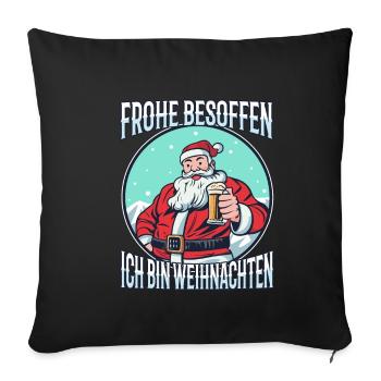 Merry drunk I'm Christmas - Sofa pillowcase 17,3'' x 17,3'' (45 x 45 cm) - black - Front