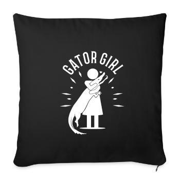 Gator Girl - Housse de coussin décorative 45 x 45 cm - noir - Devant