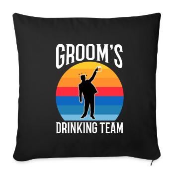 Équipe de beuverie des palefreniers - Housse de coussin décorative 45 x 45 cm - noir - Devant