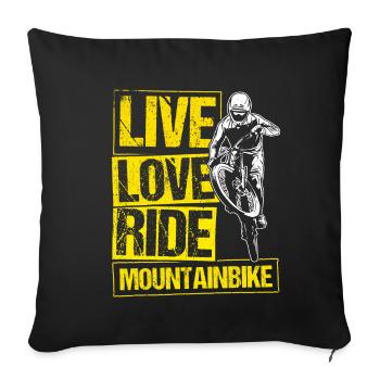 VTT VTT Vélo Fans de vélo Vélo Vélo Cyclisme - Housse de coussin décorative 45 x 45 cm - noir - Devant