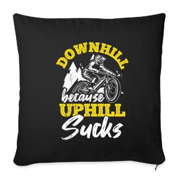 VTT VTT Fans de vélo Bike Biker Retro MTB - Housse de coussin décorative 45 x 45 cm - noir - Devant