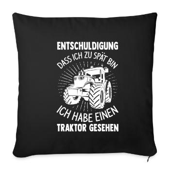 Farmer Tractor Tractor Best Job Nature Saying B - Sofa pillowcase 17,3'' x 17,3'' (45 x 45 cm) - black - Front
