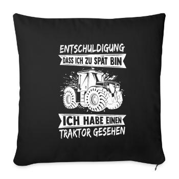 Farmer Tractor Tractor Best Job Nature Saying B - Sofa pillowcase 17,3'' x 17,3'' (45 x 45 cm) - black - Front