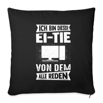 Informatique Ordinateur PC Profession Abreit Fan D’ordinateur Dire Informatique - Housse de coussin décorative 45 x 45 cm - noir - Devant