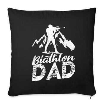 Biathlon Dad Sports Winter Sports Biathlete Skier - Sofa pillowcase 17,3'' x 17,3'' (45 x 45 cm) - black - Front