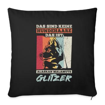 That's not dog hair, that's Alaskan Malamute - Sofa pillowcase 17,3'' x 17,3'' (45 x 45 cm) - black - Front