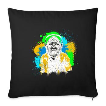 DJ Monkey Music Party Fun Sunglasses Fun Dancing C - Sofa pillowcase 17,3'' x 17,3'' (45 x 45 cm) - black - Front