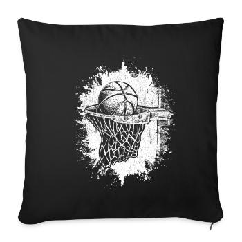 Dunking Basketball Spieler Mannschaft Basketballer - Sofakissenbezug 45 x 45 cm - Schwarz - Vorne