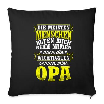 Grandpa Most Important People Family Birthday Grandpa Op - Sofa pillowcase 17,3'' x 17,3'' (45 x 45 cm) - black - Front