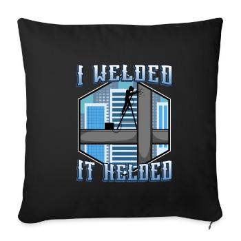 Je l’ai soudé maintenu - Housse de coussin décorative 45 x 45 cm - noir - Devant