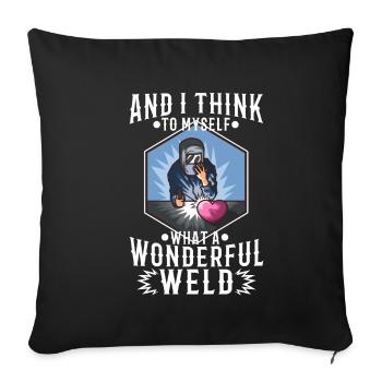 Et je me dis quelle merveilleuse soudure - Housse de coussin décorative 45 x 45 cm - noir - Devant