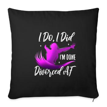 Je le fais, j’ai fait, j’ai fini - Housse de coussin décorative 45 x 45 cm - noir - Devant