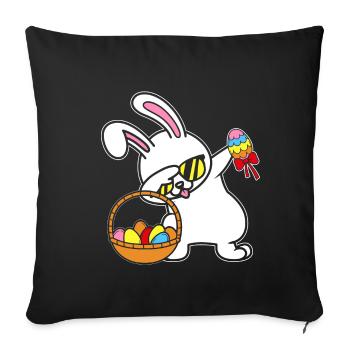 Dabbing Easter Bunny Easter Bunny Rabbit Rabbit Gift - Sofa pillowcase 17,3'' x 17,3'' (45 x 45 cm) - black - Front
