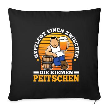 Whipping you between the gills in a well-groomed way - Sofa pillowcase 17,3'' x 17,3'' (45 x 45 cm) - black - Front