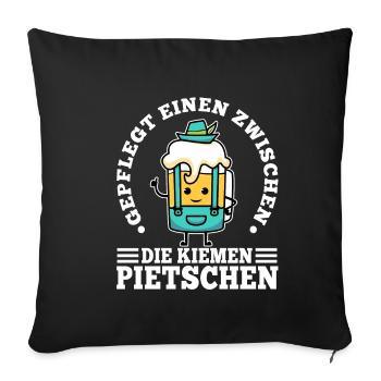 Whipping you between the gills in a well-groomed way - Sofa pillowcase 17,3'' x 17,3'' (45 x 45 cm) - black - Front
