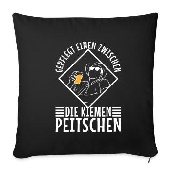 Whipping you between the gills in a well-groomed way - Sofa pillowcase 17,3'' x 17,3'' (45 x 45 cm) - black - Front