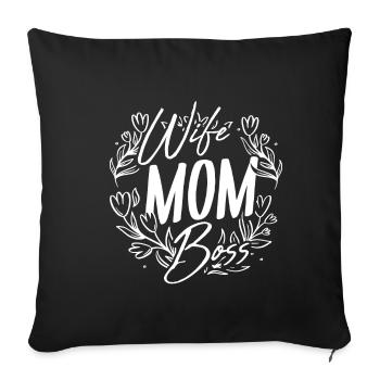 Mother's Day Best Mom Gift Family Favorite Mom - Sofa pillowcase 17,3'' x 17,3'' (45 x 45 cm) - black - Front