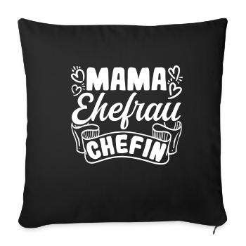 Mom Wife Mom Family Love Favorite Mu - Sofa pillowcase 17,3'' x 17,3'' (45 x 45 cm) - black - Front
