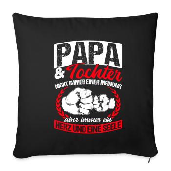 Fête des pères Cadeau de père Famille Papa préféré Meilleur - Housse de coussin décorative 45 x 45 cm - noir - Devant