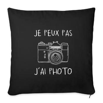 Photography I Can't I Have Photo Gift - Sofa pillowcase 17,3'' x 17,3'' (45 x 45 cm) - black - Front