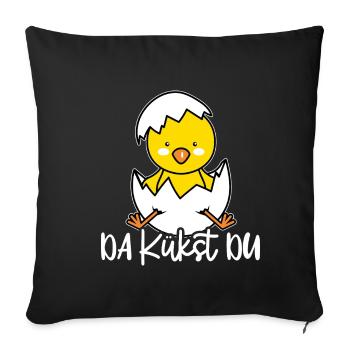 Là vous poussin Oeufs de Pâques Enfants Poulet - Housse de coussin décorative 45 x 45 cm - noir - Devant