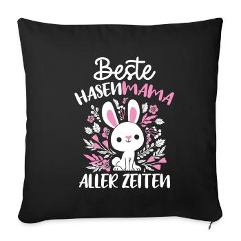 Best Bunny Mom Ever Bunny Rabbit Easter - Sofa pillowcase 17,3'' x 17,3'' (45 x 45 cm) - black - Front