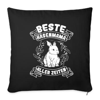 Meilleure maman lapin de tous les temps Lapin - Housse de coussin décorative 45 x 45 cm - noir - Devant