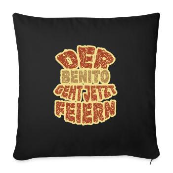 Feiern Party Benito - Sofakissenbezug 45 x 45 cm - Schwarz - Vorne