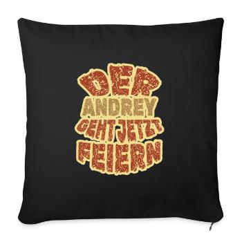 Feiern Andrey - Sofakissenbezug 45 x 45 cm - Schwarz - Vorne