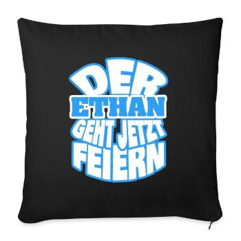 Party Feiern it Ethan - Sofakissenbezug 45 x 45 cm - Schwarz - Vorne