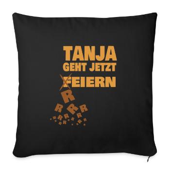 Kotzen tanja - Sofakissenbezug 45 x 45 cm - Schwarz - Vorne