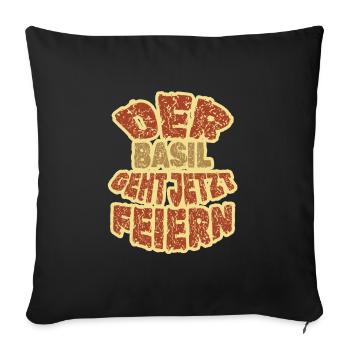Feiern Party Basil - Sofakissenbezug 45 x 45 cm - Schwarz - Vorne